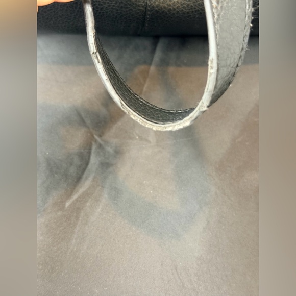 Steve Madden Black Pebbled Faux Leather Tote Bag | Everyday Carryall - Picture 8 of 14